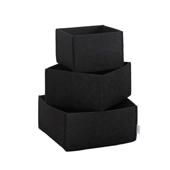 Aberto Design Set Organizador Escritorio Fieltro Negro 6269 (3 Piezas) Mantente organizado y con estilo
